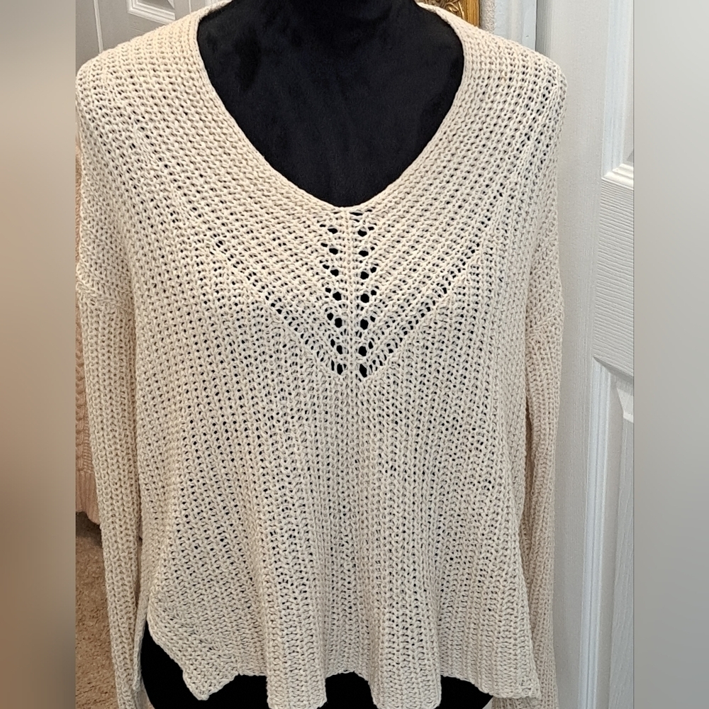 COPY - Eileen Fisher V-Neck Linen Blend, Pullover Size S/P